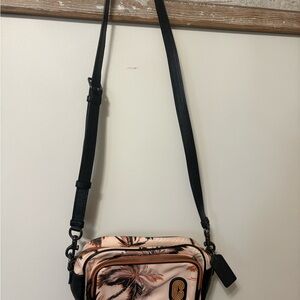 Coach Black and Pink Palm Crossbody Bag